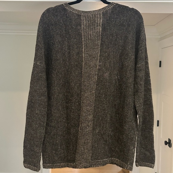 ANAGRAM Grey and Taupe Baby Alpaca Sweater - Size L. Super-cozy! - Picture 2 of 12